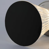 Modern Ribbed Acrylic Rechargeable LED Table Lamp with USB Battery Power for Bedside