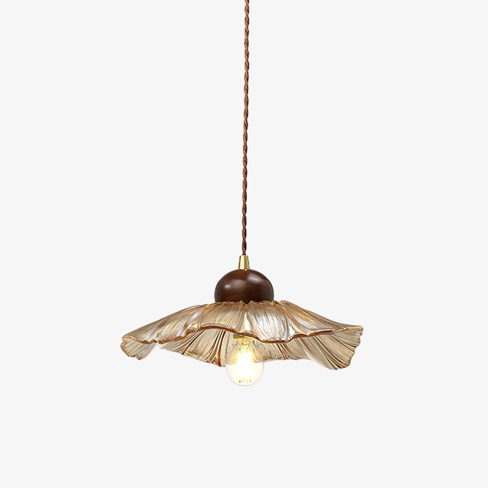 vintage-handcrafted-lotus-ribbed-glass-pendant-light-cognac-floral-ceiling-lamp-for-dining-room
