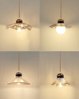vintage-handcrafted-lotus-ribbed-glass-pendant-light-cognac-floral-ceiling-lamp-for-dining-room