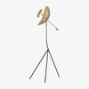 Modern Ribot Sculptural Tall Floor Lamp with Hand Hammered Brass Diffuser