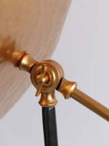 Modern Ribot Sculptural Tall Floor Lamp with Hand Hammered Brass Diffuser