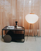 Japanese Rice Paper Floor Lamp Sculptural Mulberry Paper Standing Lantern Lighting