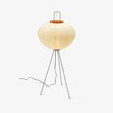 Japanese Rice Paper Floor Lamp Sculptural Mulberry Paper Standing Lantern Lighting