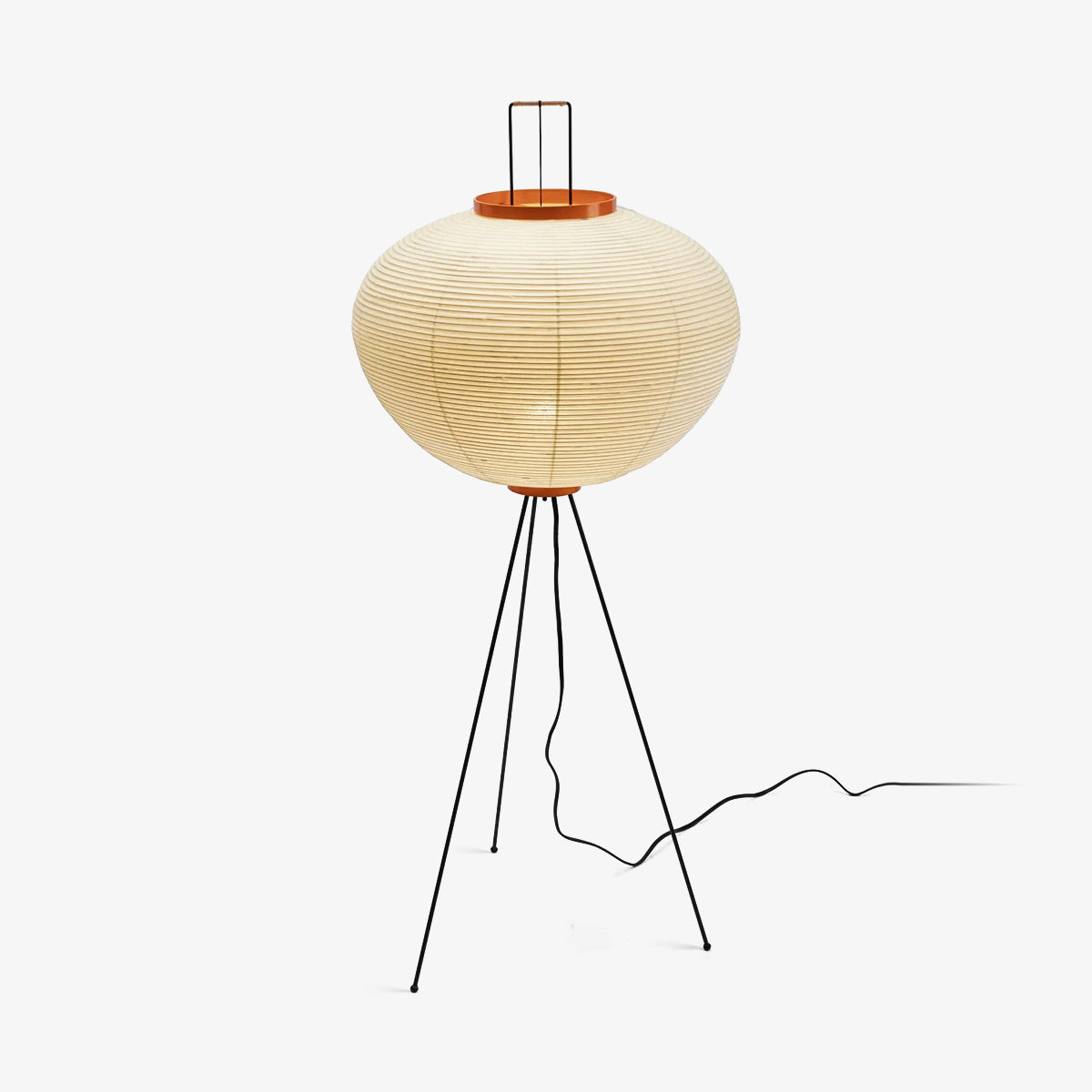 Japanese Rice Paper Floor Lamp Sculptural Mulberry Paper Standing Lantern Lighting