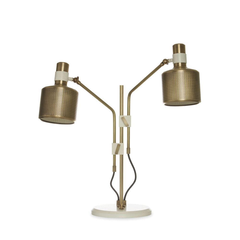 Riddle Perforated Metal Desk Lamp with Adjustable 270 Degree Rotating Head