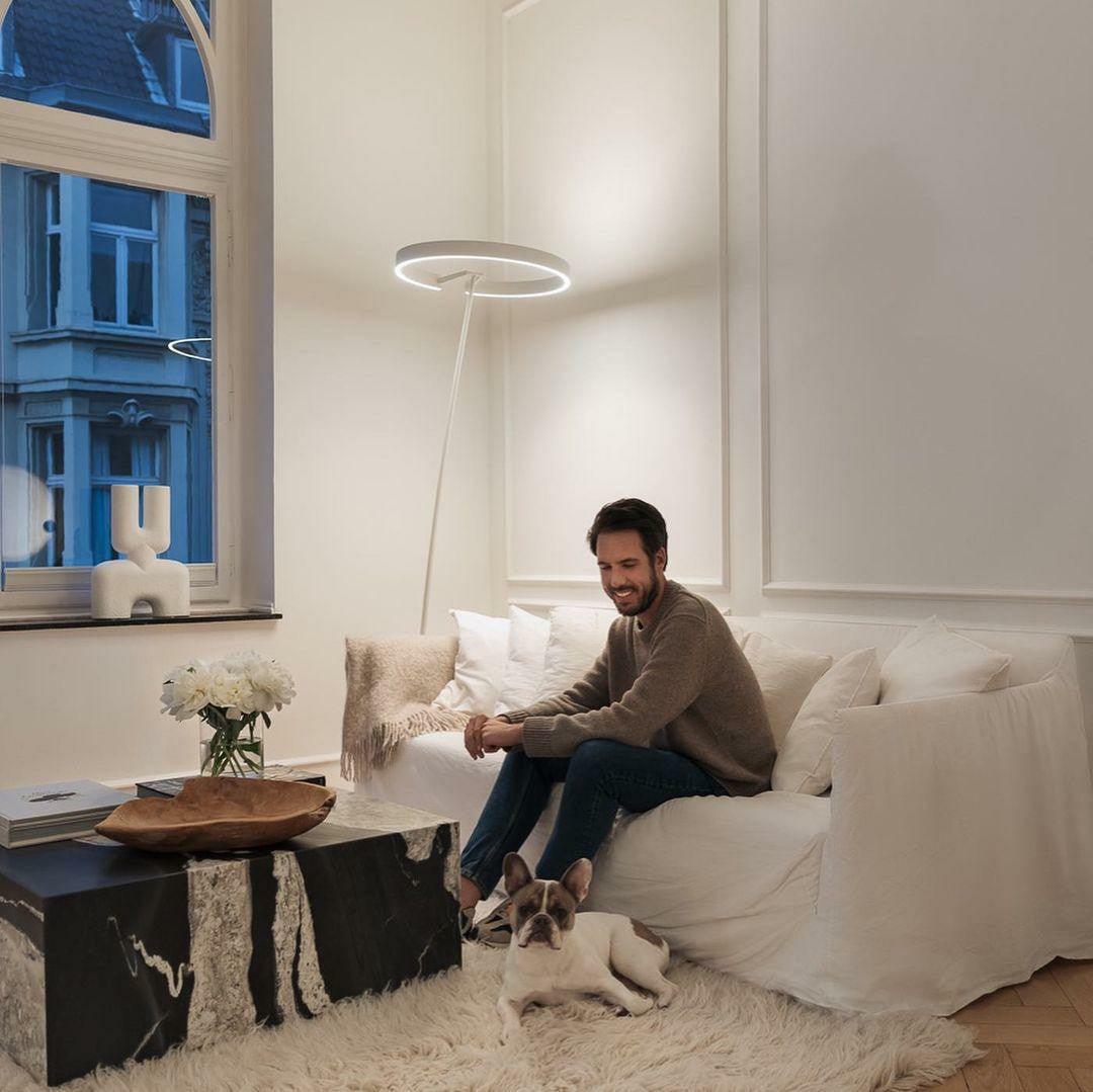 Modern Minimalist Ring Floor Lamp LED Standing Light for Living Room and Bedroom