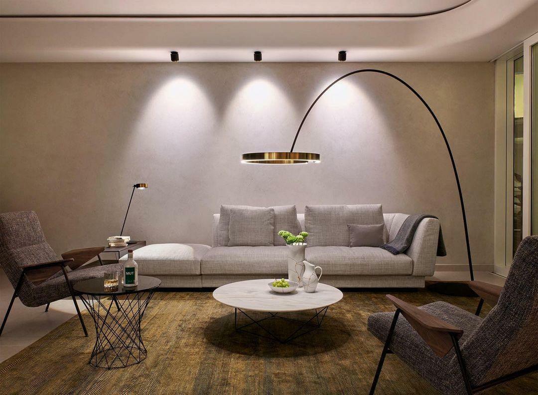 Modern Minimalist Ring Floor Lamp LED Standing Light for Living Room and Bedroom