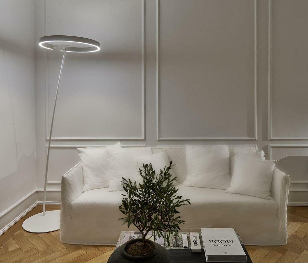 Modern Minimalist Ring Floor Lamp LED Standing Light for Living Room and Bedroom