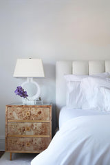 Modern Ring Silhouette Table Lamp with Fabric Shade for Bedside or Living Room