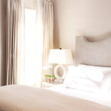 Modern Ring Silhouette Table Lamp with Fabric Shade for Bedside or Living Room