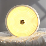 Modern Ripple Glass Flush Mount Ceiling Light Cream Textured Shade Overhead Fixture