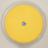 Modern Ripple Glass Flush Mount Ceiling Light Cream Textured Shade Overhead Fixture