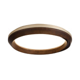 Modern Ripple Wood Integrated LED Ceiling Light Circular Flush Mount Fixture