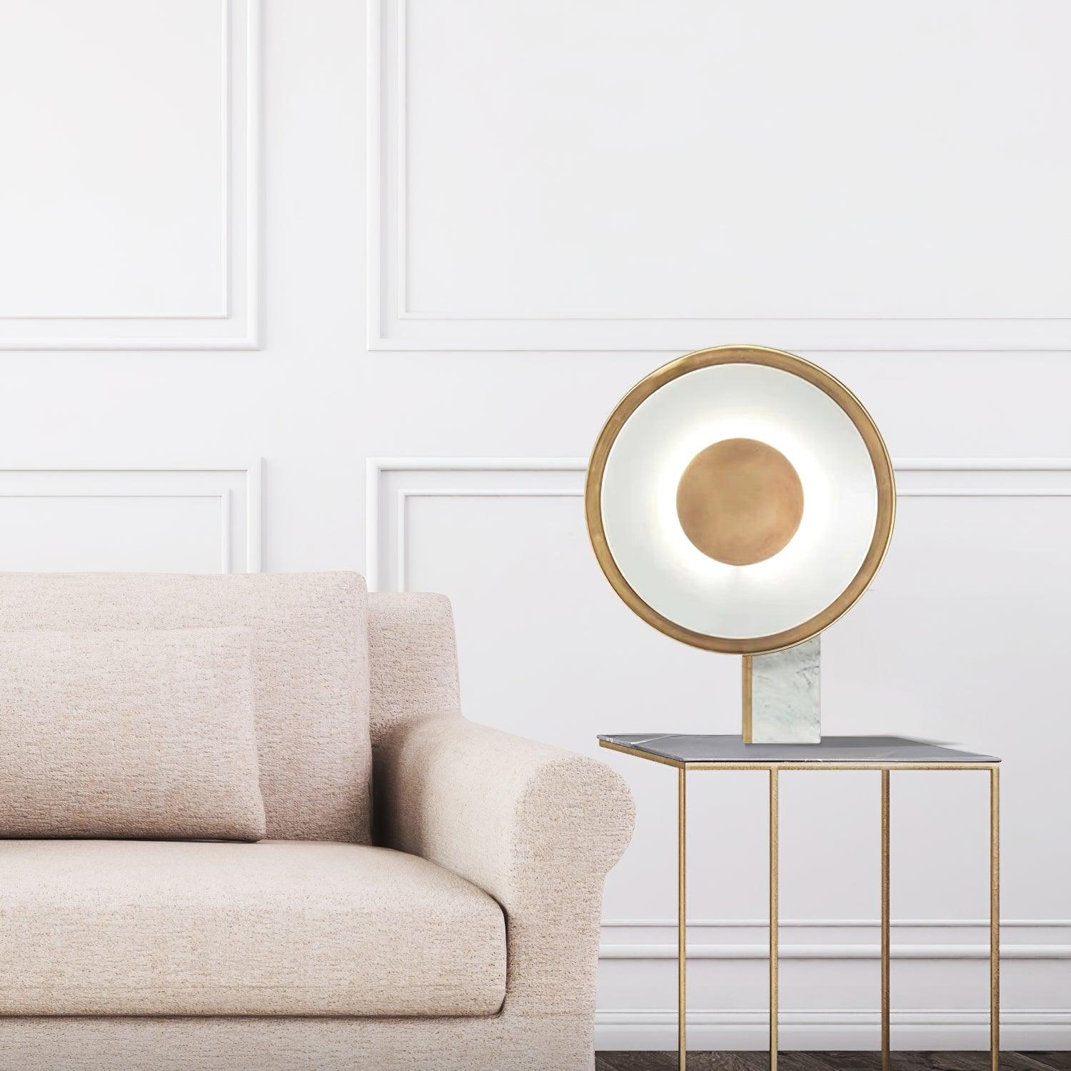 Modern Marble and Gold LED Table Lamp Luxury Desk Light for Bedroom and Living Room