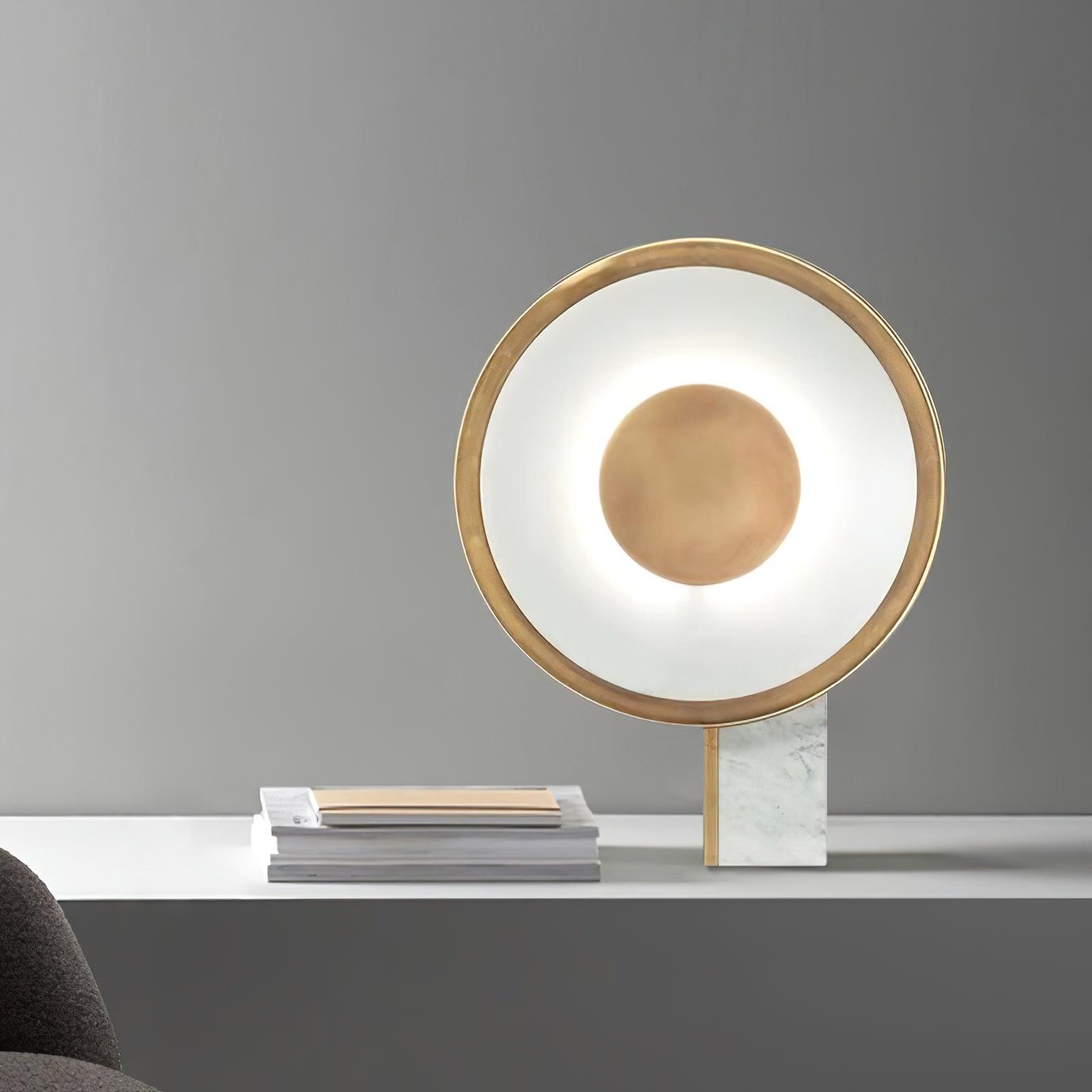 Modern Marble and Gold LED Table Lamp Luxury Desk Light for Bedroom and Living Room