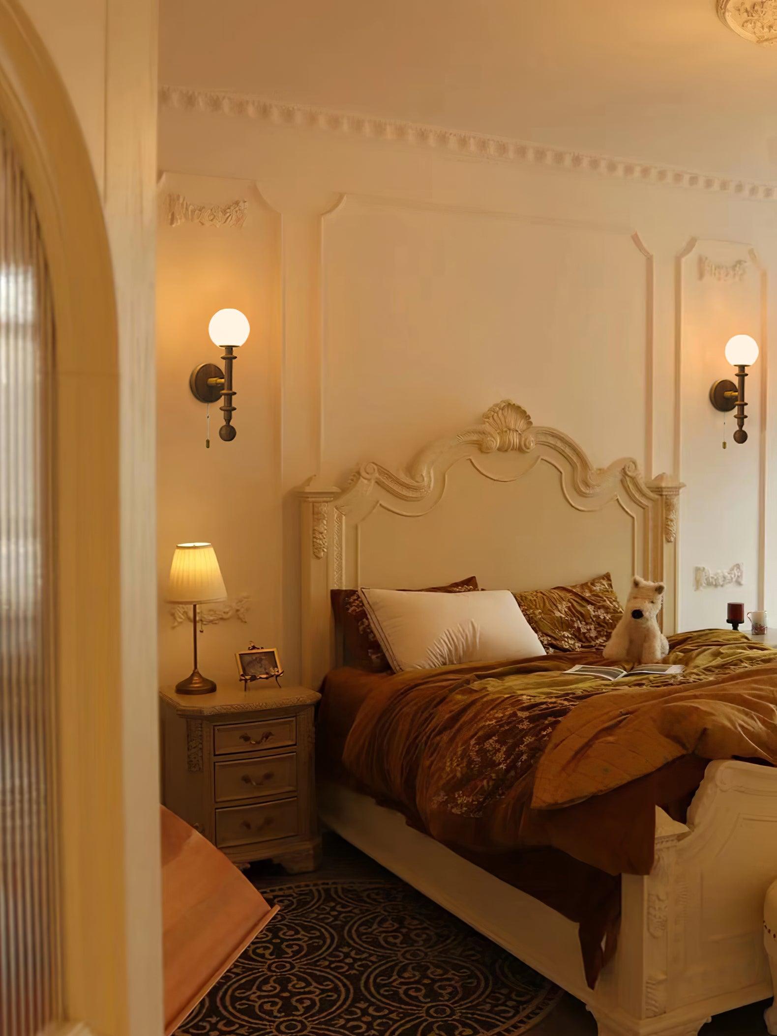 vintage-roman-column-wall-sconce-with-walnut-wood-accents-and-glass-shade-for-indoor-lighting