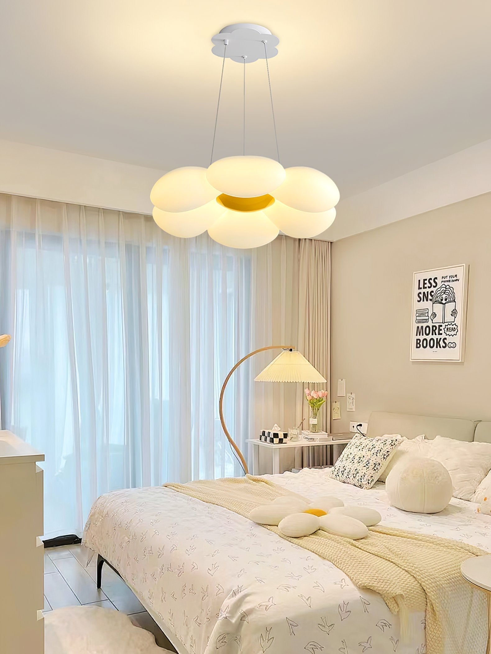 modern-floral-led-hanging-light-with-pe-rotomoulding-shade-and-three-color-modes
