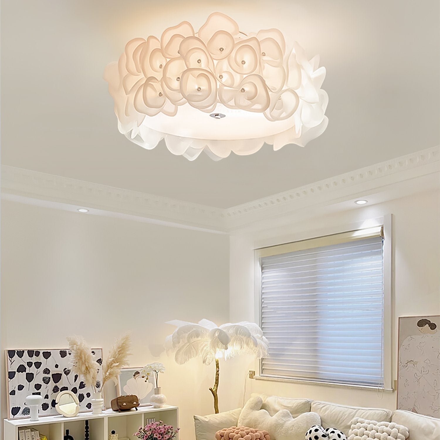 modern-white-floral-hydrangea-metal-petal-flush-mount-ceiling-lamp-for-bedroom-living-room