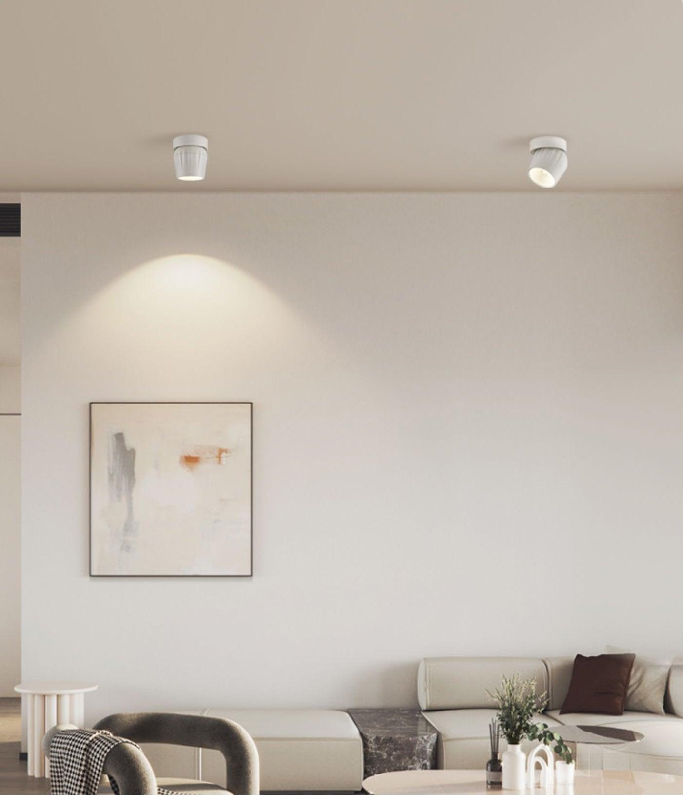 Modern Adjustable White LED Ceiling Spotlight for Targeted Interior Illumination