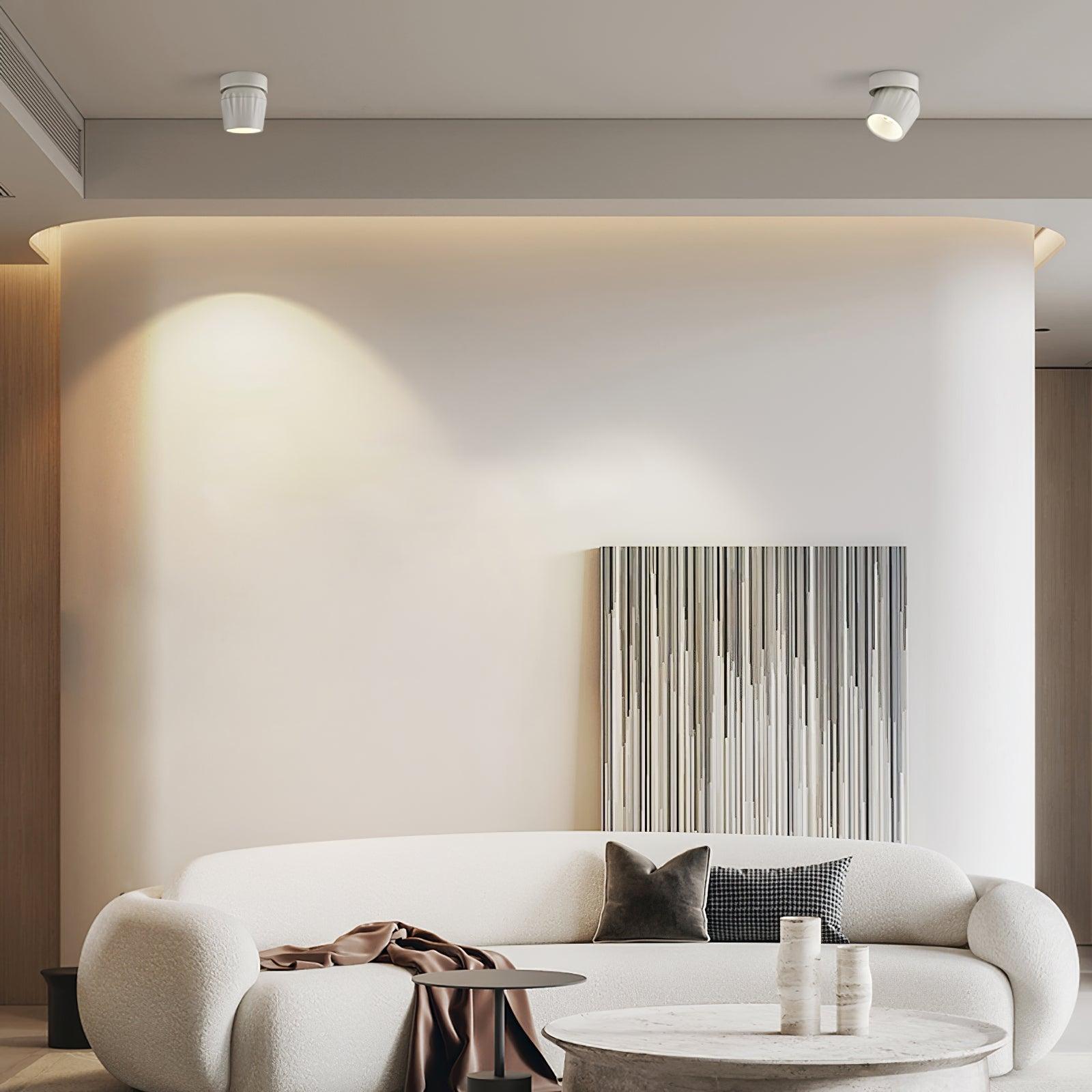 Modern Adjustable White LED Ceiling Spotlight for Targeted Interior Illumination
