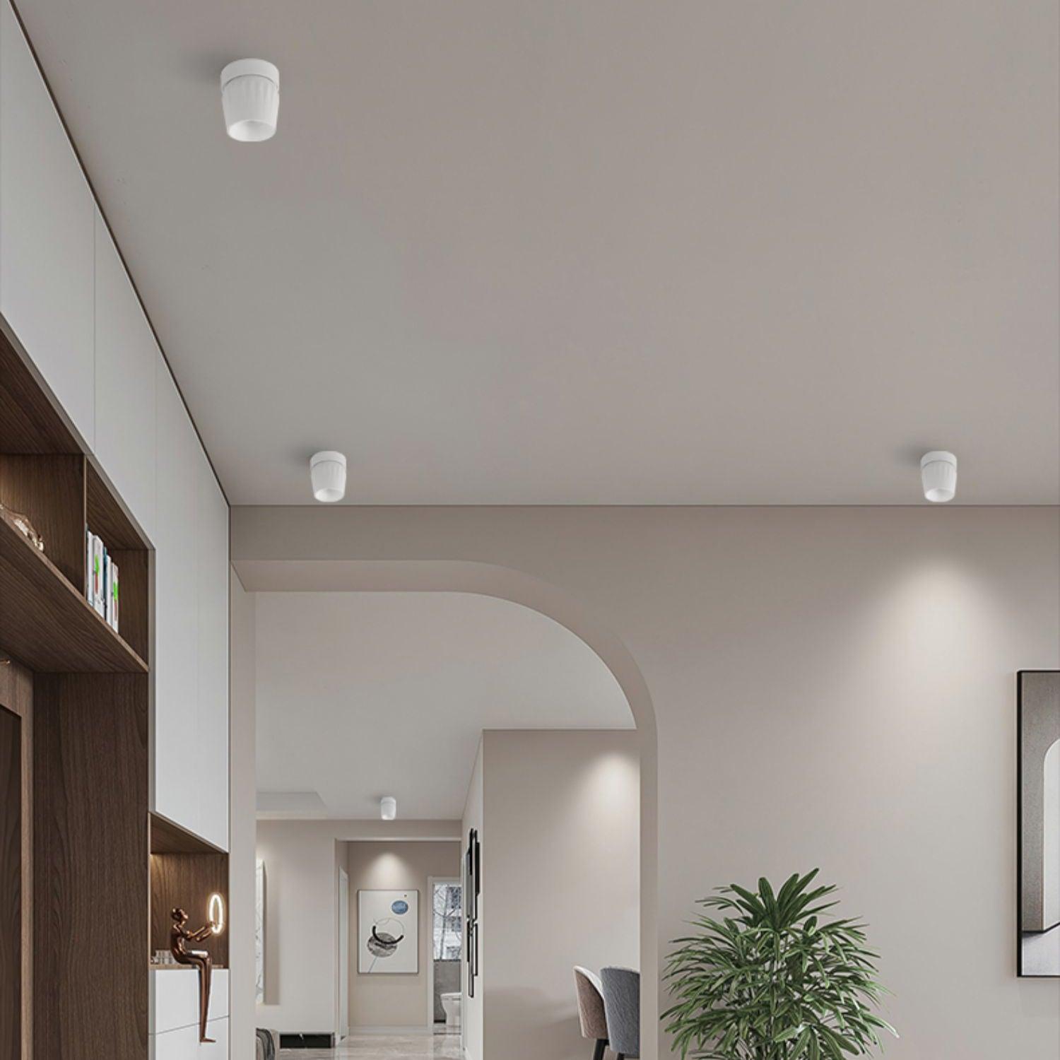 Modern Adjustable White LED Ceiling Spotlight for Targeted Interior Illumination