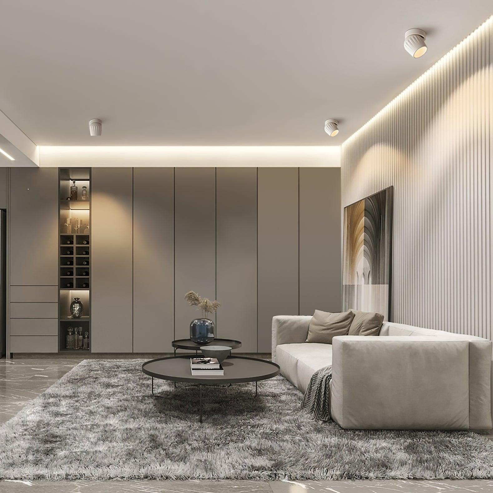 Modern Adjustable White LED Ceiling Spotlight for Targeted Interior Illumination