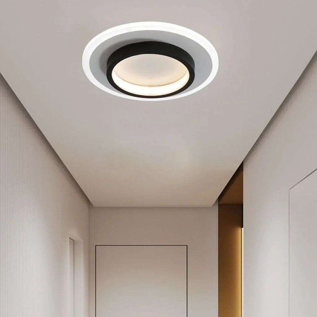 Modern Round Ring Metal Acrylic Ceiling Light