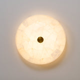 Modern Round Alabaster LED Ceiling Lamp Luxury Natural Stone Flush Mount Light