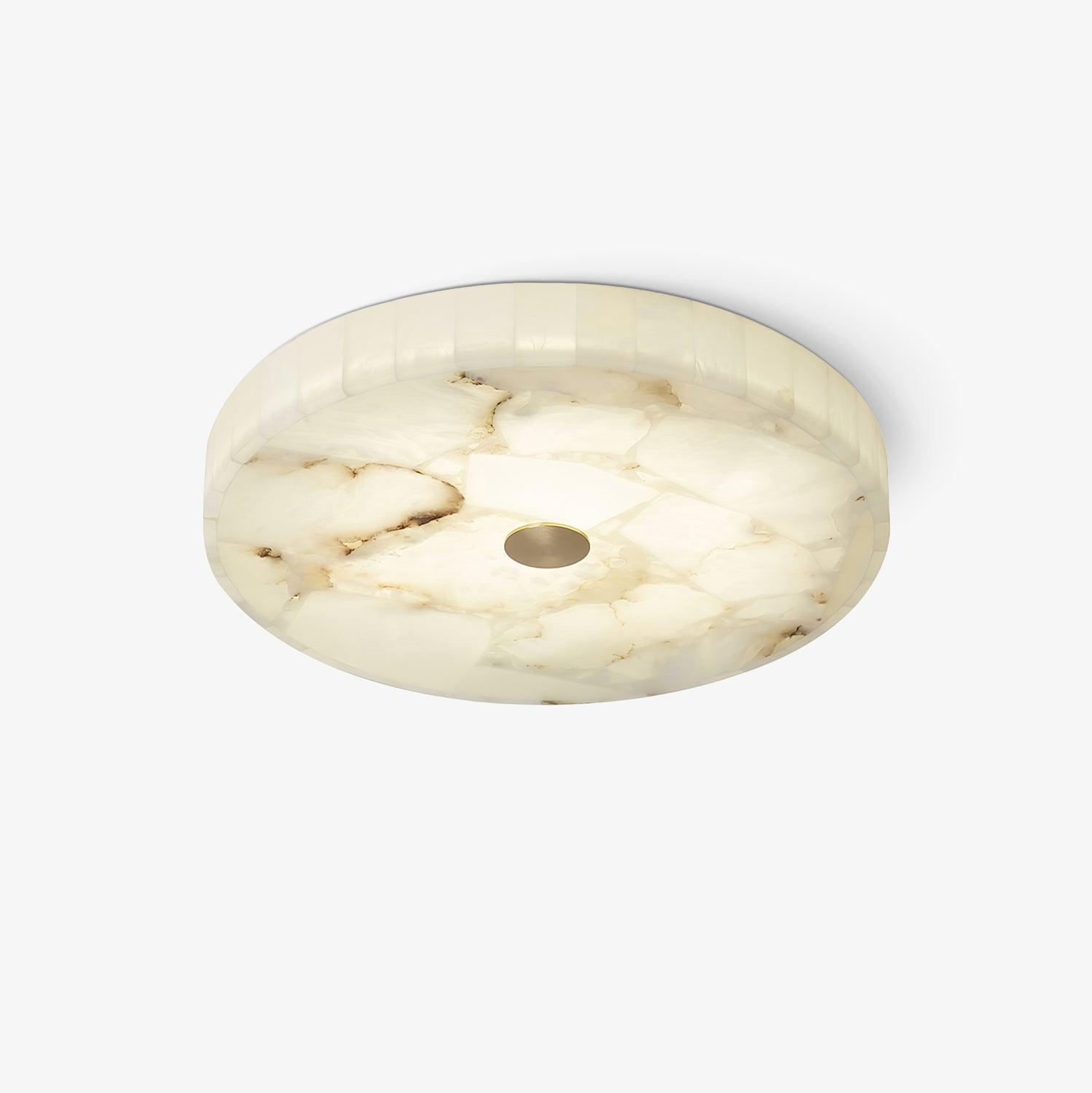 Modern Round Alabaster LED Ceiling Lamp Luxury Natural Stone Flush Mount Light