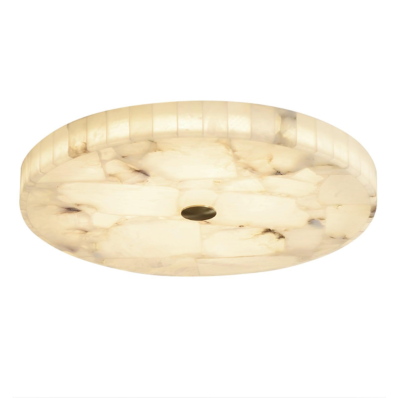 Modern Round Alabaster LED Ceiling Lamp Luxury Natural Stone Flush Mount Light