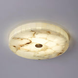 Modern Round Alabaster LED Ceiling Lamp Luxury Natural Stone Flush Mount Light