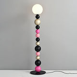 Modern Round Ball Stacking Floor Lamp with Spherical Glass Shades and Metal Base