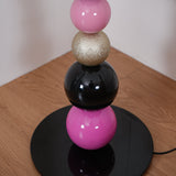 Modern Round Ball Stacking Floor Lamp with Spherical Glass Shades and Metal Base