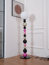 Modern Round Ball Stacking Floor Lamp with Spherical Glass Shades and Metal Base