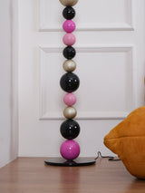Modern Round Ball Stacking Floor Lamp with Spherical Glass Shades and Metal Base