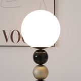 Modern Stacked Sphere Glass Table Lamp Contemporary Globe Accent Light for Bedside Decor