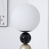 Modern Stacked Sphere Glass Table Lamp Contemporary Globe Accent Light for Bedside Decor