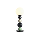 Modern Stacked Sphere Glass Table Lamp Contemporary Globe Accent Light for Bedside Decor