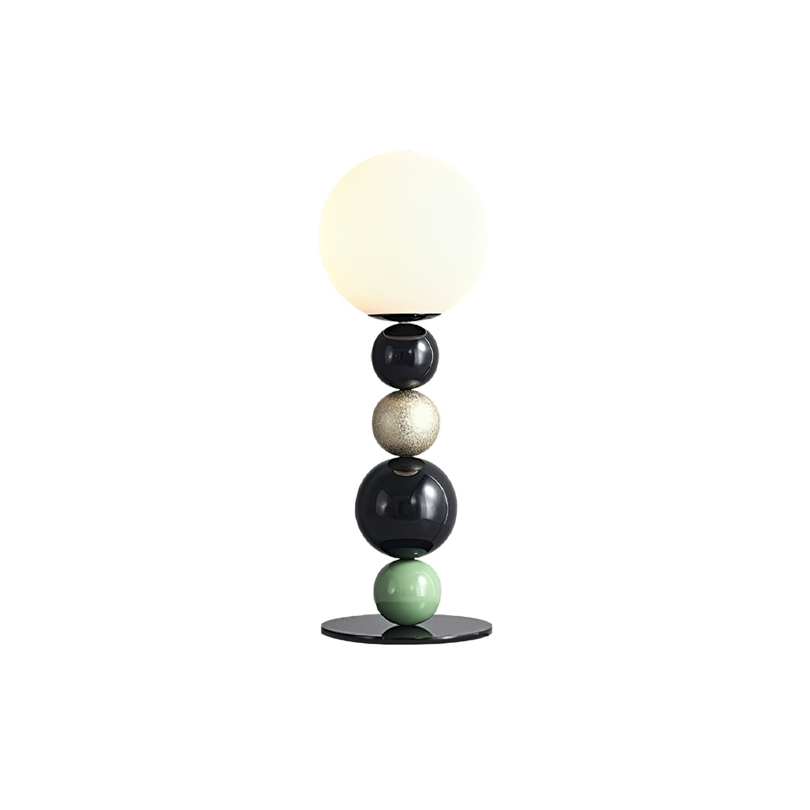 Modern Stacked Sphere Glass Table Lamp Contemporary Globe Accent Light for Bedside Decor