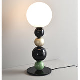 Modern Stacked Sphere Glass Table Lamp Contemporary Globe Accent Light for Bedside Decor