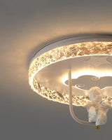 Carousel LED Flush Mount Ceiling Light for Children Bedroom and Nursery Playroom