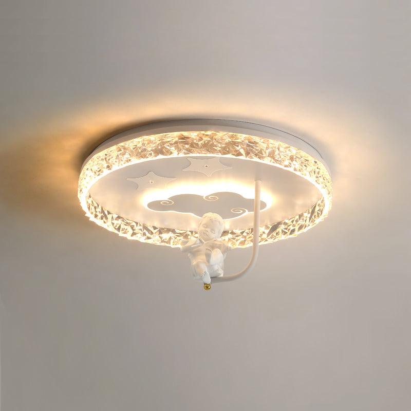 Carousel LED Flush Mount Ceiling Light for Children Bedroom and Nursery Playroom