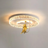 Carousel LED Flush Mount Ceiling Light for Children Bedroom and Nursery Playroom