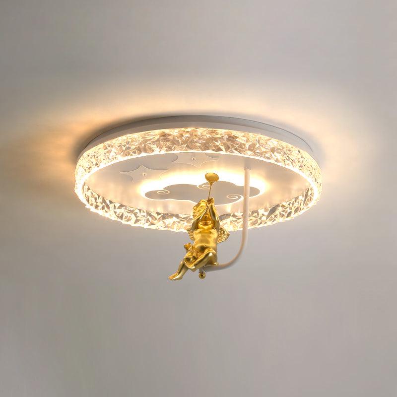 Carousel LED Flush Mount Ceiling Light for Children Bedroom and Nursery Playroom