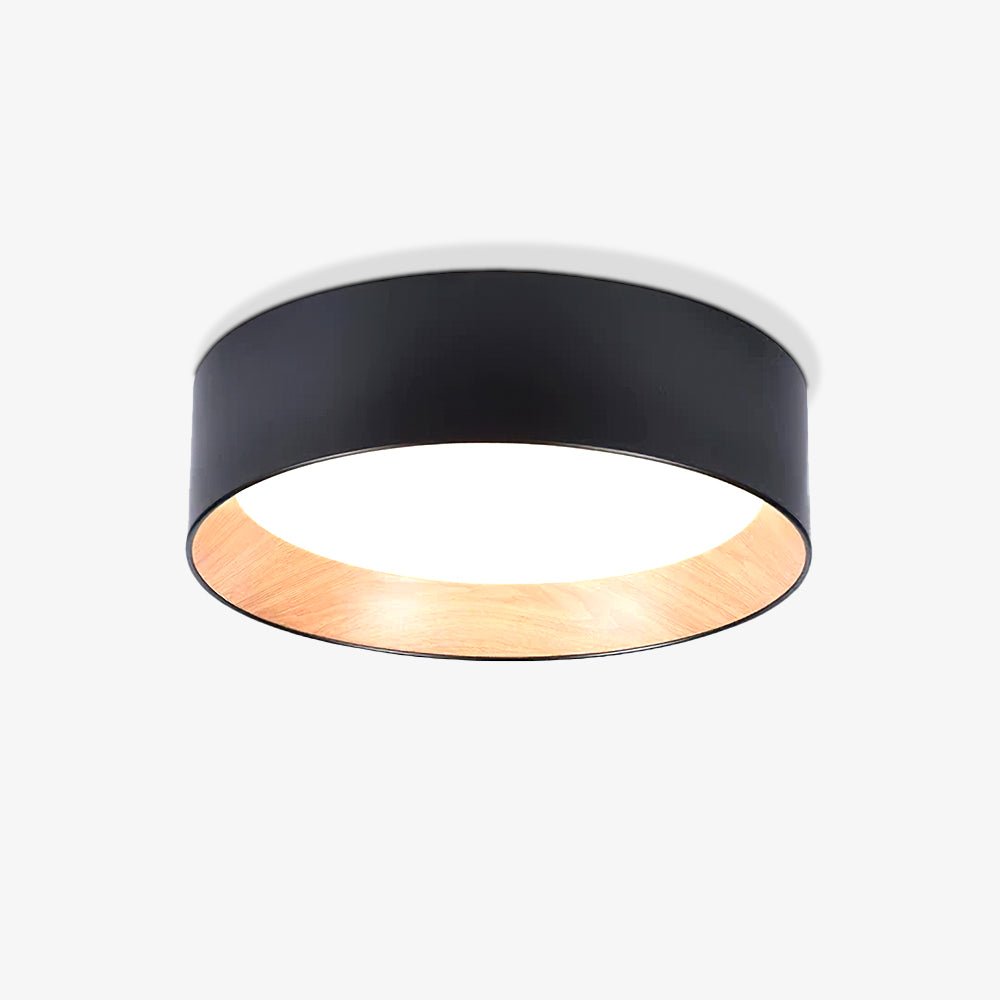 Modern Round LED Flush Mount Ceiling Light with Aluminum Metal Frame for Indoor Living Areas