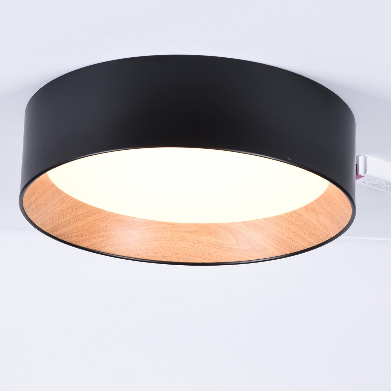 Modern Round LED Flush Mount Ceiling Light with Aluminum Metal Frame for Indoor Living Areas