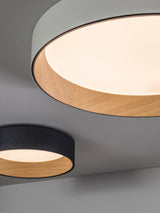 Modern Round LED Flush Mount Ceiling Light with Aluminum Metal Frame for Indoor Living Areas
