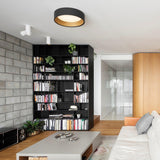 Modern Round LED Flush Mount Ceiling Light with Aluminum Metal Frame for Indoor Living Areas