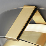 Modern Gold LED Flush Mount Ceiling Light Round Minimalist Glass Fixture for Living Spaces