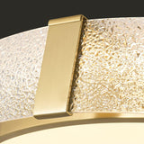 Modern Gold LED Flush Mount Ceiling Light Round Minimalist Glass Fixture for Living Spaces